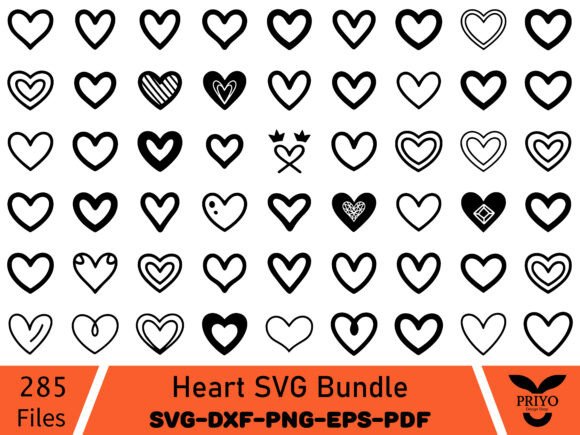 A Doodle Heart Graphics Bundle for Commercial Creators