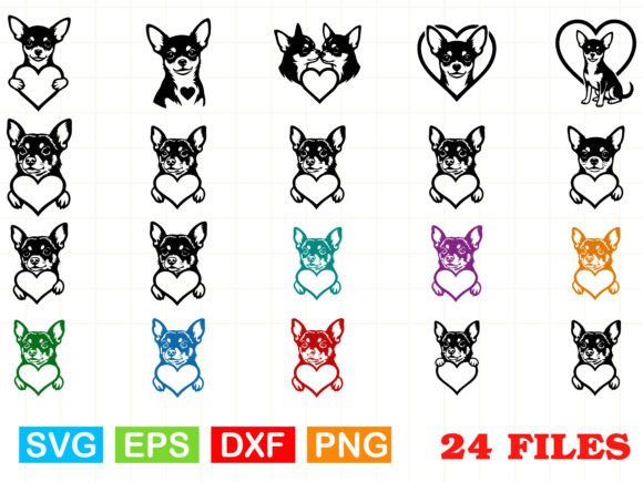 A Graphic Asset Review: The Peeking Chihuahua Heart Valentine SVG