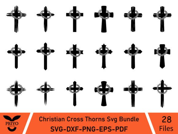 A Graphic Designer’s Take on the Christian Cross Thorns Bundle