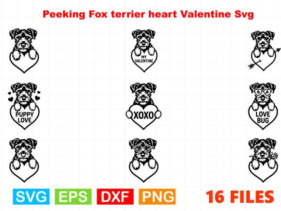 A Peeking Fox Terrier Valentine Illustration Review for Crafters