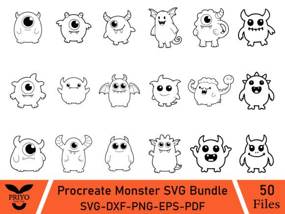 A Review of the Cute Monster Doodle SVG Bundle Graphics