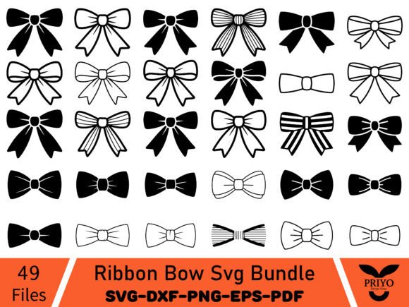 A Ribbon Bow SVG Bundle for Versatile Graphics and Illustrations