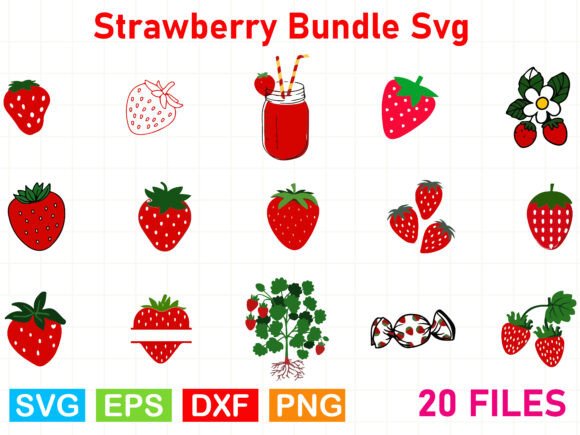 A Strawberry Bundle SVG for Sweet Branding Graphics