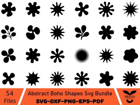 Abstract Boho Shapes: A Graphic Designer's Review for Illustrations