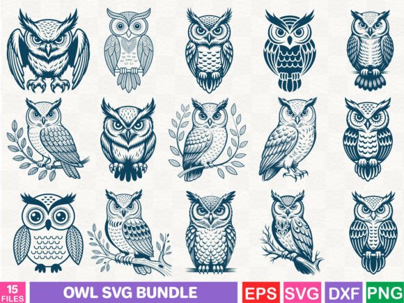 An Owl SVG Bundle for Professional Illustrations & Graphics