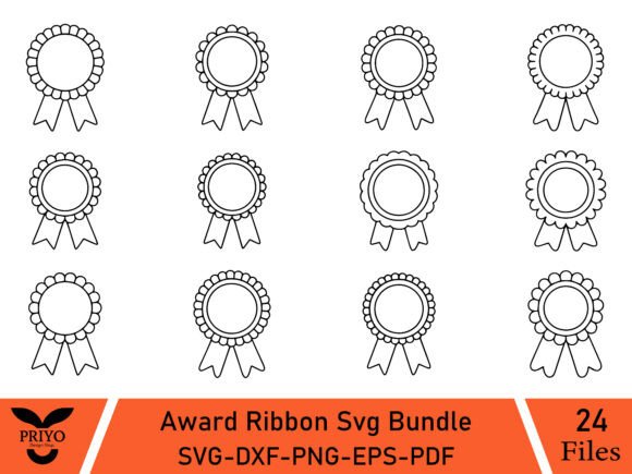 Award Ribbon SVG Bundle for Editorial Graphics and Illustrations