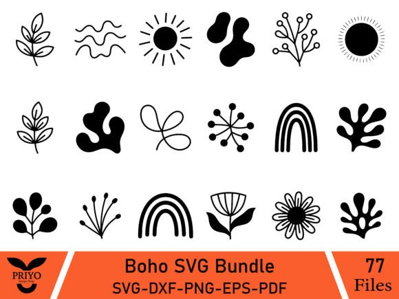 Boho Botanical Elements Graphics for Authentic Branding