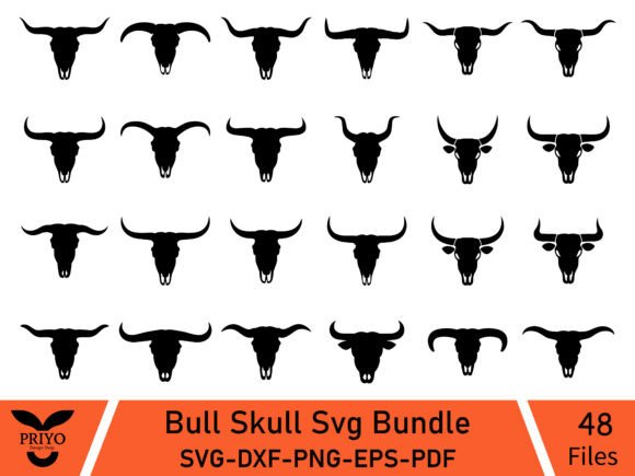 Bull Skull SVG: A Graphics Bundle for Rustic Branding