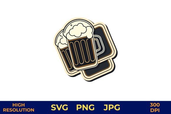 Crafting a Beer Mug Coaster Vector for Your Graphics Collection