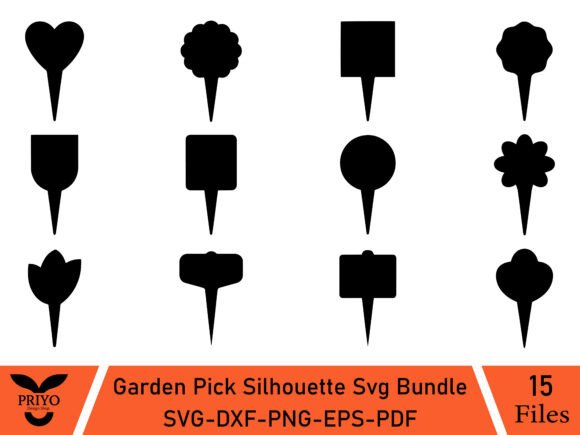 Garden Pick Silhouette Graphics for Illustrations