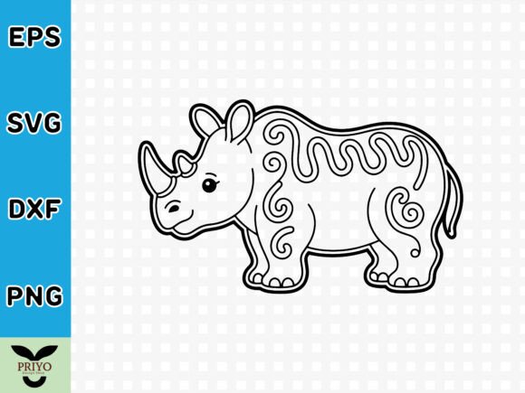 Gingerbread Rhino SVG: A Graphic Illustration for Craft & Branding