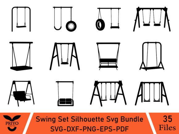 Swing Set Silhouette SVG Bundle: A Graphic Designer’s Review
