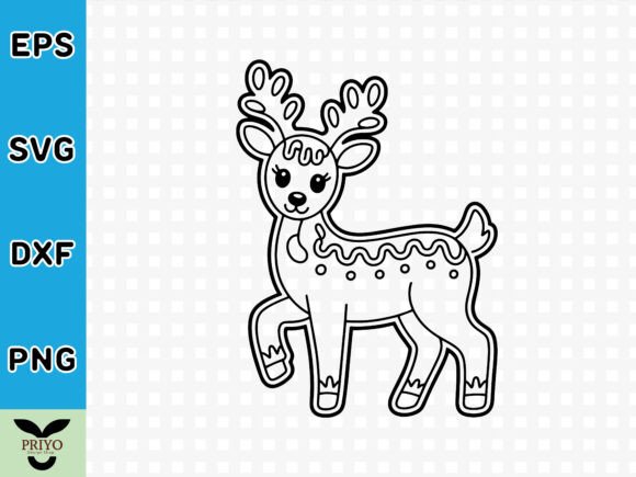 The Gingerbread Reindeer: A Festive Graphics Asset for Illustrations