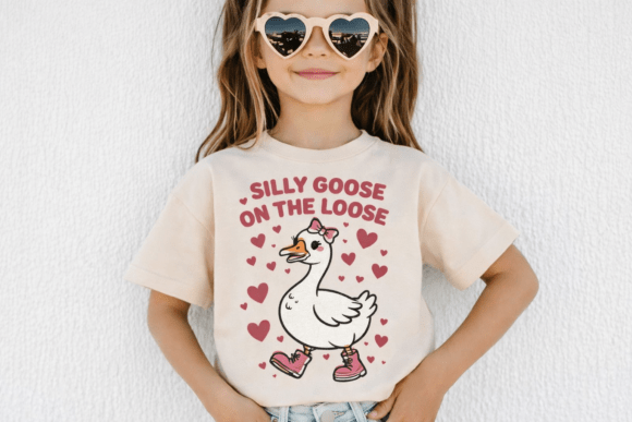 The Silly Goose on the Loose SVG PNG Graphics as T-Shirt Designs