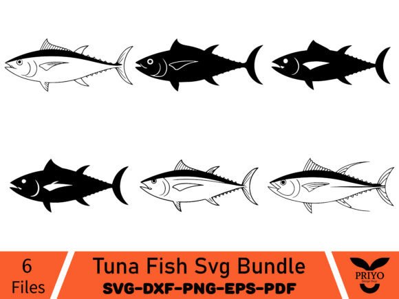 Tuna Fish SVG Bundle Graphics for Crafters