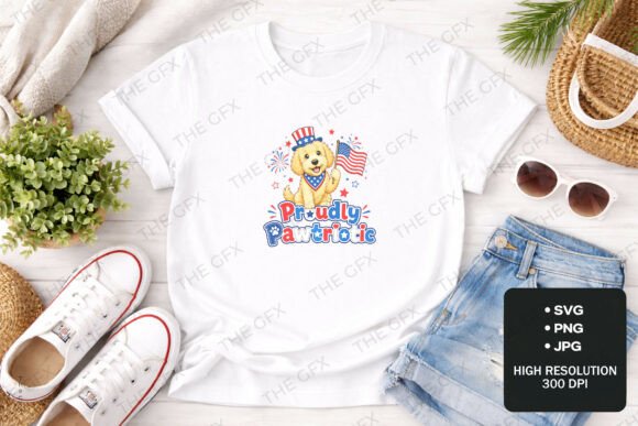Using Patriotic Dog Graphics for T-Shirt Designs